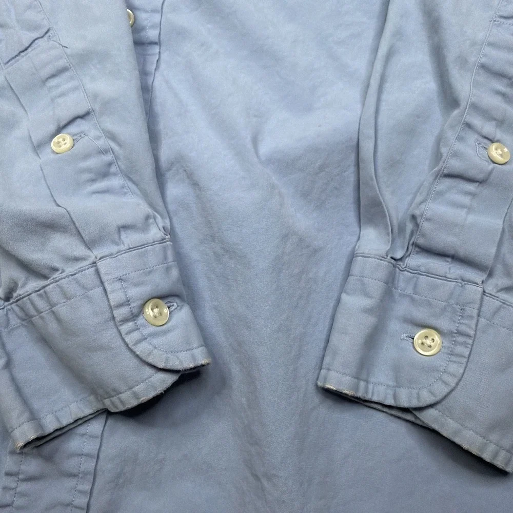 Vintage Polo Ralph Lauren Blake Shirt Mens Large L Blue Plaid Cotton 90s